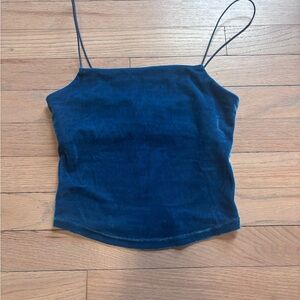 Urban Outfitters Blue Velvet Women's Crop Top
